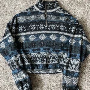 Zaful cropped quarter zip